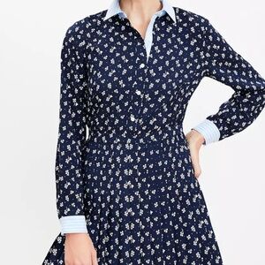 Loft Clover Pleated Mini Shirtdress